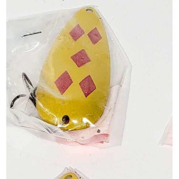 10 Universal Spoon 2 3/4 Oxbord Outdoors Styled Lure Gold/Red/5 Of Diamonds - Picture 10 of 16